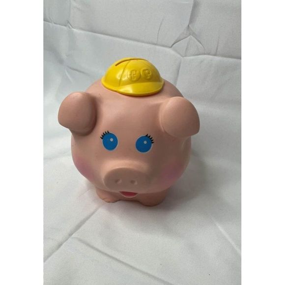 Fisher-Price, Other, Vintage Fisher Price Piggy Bank Coin Bank 98  Collectable Quaker Oats